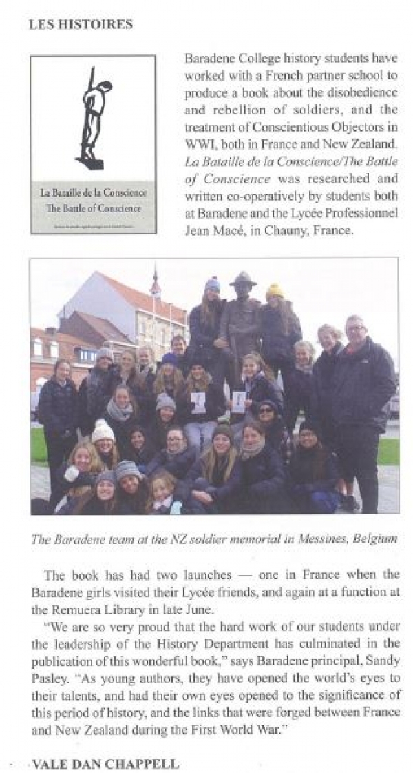 Baradene College Sharedhistories Project highlighted in a newspaper article