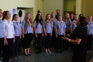 Epsom Girls Grammar School singing in our auditorium