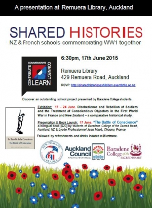 Remuera Library Exhibition - from 17 June 2015 - Auckland/ Exposition Bibliothèque de Remuera - Auckland NZ - à partir du 17 Juin 2015