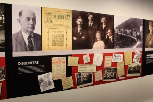 Dunedin Exhibition that features a display on Concientious Objectors